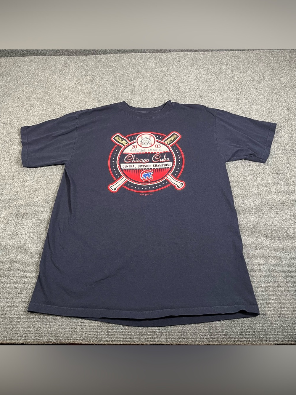 Vintage Chicago Cubs Shirt Men’s Xl Blue Y2K MLB Championship Double Sided